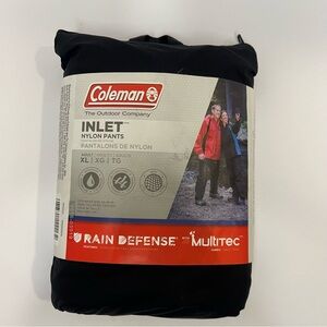 Coleman Inlet Nylon Pants Rain Defense Multitec Fabric size adult XL Waterproof‎
